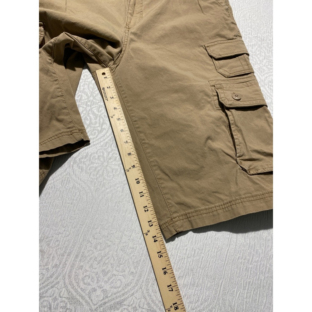 Urban Pipeline Max Flex Cargo Shorts Mens 35 Khaki Brown Cotton Stretch Utility - Picture 5 of 7